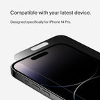 Belkin ScreenForce TemperedGlass Privacy Screen Protector for iPhone 14 Pro - Treated Surface with Anti-Fingerprint Coating and Included Easy Align Tray for Bubble Free Application