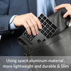 Bluetooth Number Pad, Aluminum Rechargeable Numeric Keypad Wireless 34-Keys Number Keyboard Shortcut Keypad Numpad Data Entry Compatible for iMac Windows