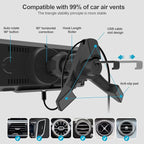 Wireless Car Charger for Z Fold 6/5/4/3, Dual Coil Cup Holder Phone Mount for Tesla, Fast Charging Auto Clamping Auto Rotation 90° Air Vent Mount for iPhone 16/15/14/13/12 Serie