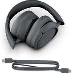 JLab JBuds Lux ANC Wireless Headphones, Graphite, Hybrid Active Noise Cancelling, Customizable Sound, Spatial Audio Compatible, Premium Over-Ear Bluetooth Headset