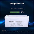 Renogy Deep Cycle AGM Battery 12 Volt 200Ah, 3% Self-Discharge Rate, 2000A Max Discharge Current, Safe Charge Most Home Appliances for RV, Camping, Cabin, Marine and Off-Grid System, Maintenance-Free