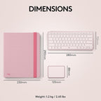Logitech Casa Pop Up Desk Kit - Adjustable Laptop Stand for Desk, Wireless Keyboard & Touchpad, Bluetooth, USB C Charging, Bohemian Blush, Pink