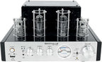 Rockville BluTube 70W Tube Amplifier Stereo Receiver, Bluetooth, EDR, Compact Design, Warm Sound, for Home Audio Enthusiasts