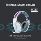 Logitech G733 Lightspeed Wireless Gaming Headset +Yeti GX Dynamic RGB Gaming Microphone with LIGHTSYNC, USB - White