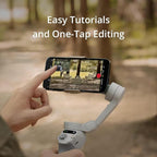 DJI Osmo Mobile SE, 3-Axis Phone Gimbal for iPhone, Android, Built-in Tripod, Selfie Stick, Gimbal Stabilizer for iphone, Andriod, ActiveTrack 6.0, Vlogging Stabilizer for Youtube, TikTok, Travel