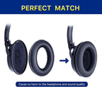 Replacement Ear Pads for Bose QuietComfort 35 (QC35) & Quiet Comfort 35 II (QC 35 ii) Headphones, EarPads Cushions with Noise Isolation Memory Foam, Softer Protein Leather, Added Thickness