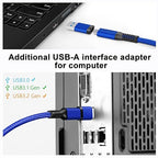 Kuject Link Cable 20FT Compatible for Quest 3S/3, Quest 2/Pro, Pico 4, Nylon Braided Accessories for Rift S/Steam VR Games, USB 3.0 Type C to C High Speed Data Transfer Cord for Gaming PC, Blue