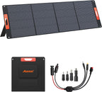 240W Portable Solar Panels for Power Station, Solar Angle Guide, Monocrystalline ETFE Foldable Solar Panel Charger with QC3.0 USB/Type-C, 20V DC Output Adjustable Kickstand for Outdoor Camping, RV