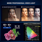 GVM LED Video Light Kit 65000Lux/m, 300W Studio Lights with Lantern Softbox, Dimmable 2700-6800K Video Lighting with Bowens Mount, Photography Lighting for Video Recording CRI 97+ 12 Effects