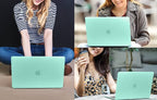 CISSOOK Compatible with MacBook Air 13.6 Inch 2025 2024 2022 Model A3240 A3113 A2681, Plastic Hard Shell Case with Keyboard Cover USB Adapter for MacBook Air 13 M4 M3 M2 Chip, Frosted Green
