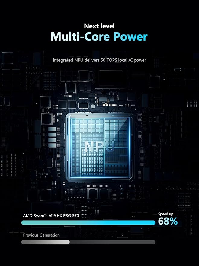 MINISFORUM N5 Pro-P370 5-Bay Desktop NAS(0+128GB), AMD Ryzen AI 9 HX Pro 370 12C/24T Up to 5.1GHz, 10GbE+5GbE, 3× M.2/U.2, OCuLink, HDMI/2 x USB4 4K 144Hz, PCIe ×16, MinisCloud OS