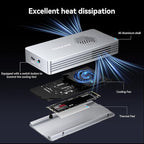 ANYOYO 40Gbps M.2 NVMe SSD Enclosure with Cooling Fan for M1 M2 Pro/Max,M.2 NVMe Enclosure Compatible with Thunderbolt 3/4/5/USB4/3.2/3.1 Support M/B+M Key Size 2230/2242/2260/2280 up to 2700 MB/s