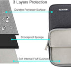 MOSISO Laptop Case 13.3 inch, 13-13.3 inch Laptop Sleeve Compatible with MacBook Air/Pro 13 / Pro 14, HP Dell ASUS Lenovo Notebook, Polyester Vertical Computer Sleeve Bag with Pocket, Space Gray