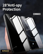 NIMASO for iPhone 16e/13 Pro/13/14 Screen Protector, 2 Pack Privacy Tempered Glass Screen Protector for iPhone 16e, 28°Anti-Spy, Automatic Dust Removal, Instant Installation (6.1 inches)