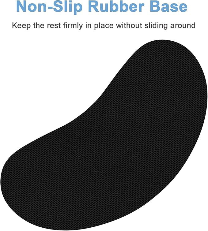 Dapesuom Mouse Wrist Rest, Ergonomic Memory Foam Mouse Wrist for Computer Desk Mats Support, Hand Rest Pad Cushion for Gaming, Office, Laptop, Men, Women, Pain Relief & Easy Typing, Ivory White