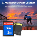 INDMEM SD Card 2GB, 6 Packs Class 4 2GB Flash Memory Card MLC Standard Secure Digital Cards Camera Card