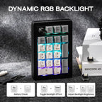 EPOMAKER EK21 VIA Gasket Number Pad with 1000mAh Battery, BT 5.0/2.4GHz/Wired Hot-Swap Numpad with Aluminum Alloy knob, Programmable for Win/Mac/Gaming (Black Silver, Zebra Switch)