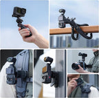 ULANZI CK01 Cka Quick Release Base Set Camera Accessories, Quick Setup Kit with 1/4'' Screw for GoPro DJI Insta360 AKASO Action Cameras, Small Camera and Lights Super-Quick Switching