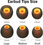 Earbud Replacement Tips Silicone Earbud Tips Ear Bud Covers Fit Most in-Ear Earbuds(Inner Hole 3.8mm -5.1mm) Headphone Rubber Tips Eartips 9 Pairs S M L