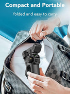 Gimbal Stabilizer for Smartphone,NO APP Tracking,20CM Extension Rod,Face & Object Tracking stabilizer for iPhone & Android,3-Axis OLED Gimbal for Video Recording-AOCHUAN Smart X2AI Black