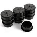 HYCC 10 Pack 2 Inch Flexible Desk Grommet,Organize Wires and Cables on Office Equipment, Computer Components, Entertainment Systems Effectively - Color: Black