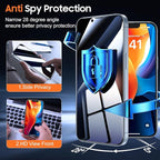 UniqueMe for iPhone 13/13 Pro / 14 Privacy Screen Protector - [Military Grade Shatterproof & 9H+ Hardness] Screen Protector 14 Tempered Glass Full Coverage Protection, Easy to install, 2 Packs