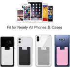 SS Card Holder for Phone Case, Phone Wallet Stick on Adhesive Silicone Cell Phone Pouch Suitable for iPhone Samsung Galaxy Any Smartphone 3 Pack