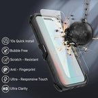 M MYBAT PRO for iPhone Air Case with Belt Clip Holster, [Compatible with Magsafe] w/Screen Protector, Anti-Drop, Shockproof, w 360°Rotating Kickstand,Heavy Duty Protection (Black)