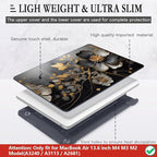 CISSOOK Compatible with MacBook Air 13.6 inch 2025 2024 2023 2022 Release M4 A3240 M3 A3113 A2681 M2, Floral Hard Shell Case Keyboard Skin Cover Screen Protector - Abstract Oil Painting