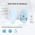 TECKNET Wireless Mouse, 2.4G Ergonomic Optical Mouse, Computer Mouse for Laptop, PC, Computer, Chromebook, Notebook, 6 Buttons, 24 Months Battery Life, 4000 DPI, 6 Adjustment Levels
