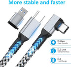 Link Cable 16FT VR Cable Compatible with Meta Oculus Quest 2/Quest 3S/Quest 3/Pro Pico, Nylon Braided Accessories and Gaming PC Steam VR, USB 3.0 Data Transfer Type C Cable, for VR Headset