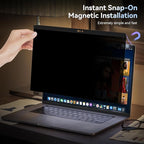 Privacy Screen MacBook Pro 13 Inch(2016-2022, M1, M2)/MacBook Air 13 in (2018-2021, M1), Magnetic Removable Anti Glare Blue Light Filter with Camera Cover,Anti Spy Laptop Screen Protector for Mac 13In