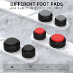 Preffair Audio Speaker Aluminum/Silicone Isolation Feet Turntable Damper Vibration Stopper Stand Absorption Shock Pad for Amplifier Preamp DAC Devices 4Pcs (Red, 1.73"x1.18")