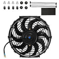MuHize Radiator Cooling Fan - 12V 80W Universal Electric 10-Inch Fan Assembly with Bolt-On Kit, SAE Radiator Fans for Cars & SUVs (Black)