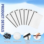 Jetec 32 Pcs Mesh Zipper Bags Toy Storage Bikini Organizer Bag Bolsas Para Guardar Trajes De Baño Waterproof Zipper Reusable Pouch Puzzle Multipurpose for Storage Office(Black,7.5 x 5 Inch)