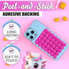 2024 Upgrade 2PCS Silicone Suction Cup Phone Case Adhesive Mount,Adhesive Grip, Sticky Suction Cup Phone Holder & Suction Phone case Holder TikTok & Selfies (Hot Pink, 5x7 Single Sided)