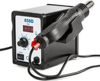 CREWORKS 858D Rework Station, 110V SMD Soldering Rework Station with Hot Air Heat Gun Set, LED Digital Temperature Display Screen Electric Desoldering Welding Iron Kit for Electronics Repairing