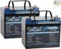 WEIZE 12V 36Ah LiFePO4 Lithium Battery, Grade A Cells Built in BMS Low Temperature Protection Deep Cycle Battery, 2000+ Life Cycles, Perfect for Marine, Kids Scooters, Power Wheels (2 Packs)