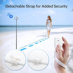 ATUMTEK Camera Remote Shutter for iPhone and Android Smartphones (2 Pack), Wireless Phone Remote Control Selfie Button for Photos and Videos (Bluetooth 5.2), Wrist Strap Included, White