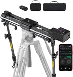Zeapon Micro4 E700 & PONS PT Heads Double Distance Motorized Camera Slider, High-Speed Low Noise Motor 10-26Lbs Payload, 33''/77cm, LCD Screen, App Control, Smooth Damping Design