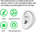 Replacement Earbud Tips Ear Bud Covers Silicone Eartips Fit Most in-Ear Earbuds(Inner Hole 3.8mm -5.1mm) Headphone Earbud Rubber Tips 9 Pairs S M L