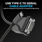 SABRENT USB-C to DB9 Serial RS-232 Adapter Cable 6FT, Prolific PL2303GS Chipset, USB 2.0, 1bps-12Mbps Baud Rate, for POS Terminals, Modems, GPS, Industrial Devices (CB-D9C6)