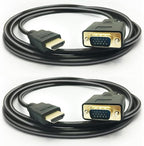 HDMI to VGA Cable, 1080P HDMI Male to VGA Male M/M Video Converter Cord vga Adapter Compatible with hdmi Desktop, Laptop, DVD to 15 Pin D-SUB HDTV Monitor Projector (2Pack)