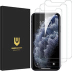 UNBREAKcable 3-Pack Screen Protector for iPhone 11 Pro Max/iPhone Xs Max, Double Shatterproof Tempered Glass [Easy Installation Frame] [9H Hardness] [HD Clear] [Case Friendly] for iPhone 6.5 inch