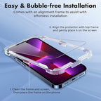 UNBREAKcable 2-Pack Screen Protector for iPhone 14 Plus/iPhone 13 Pro Max, Double Shatterproof Tempered Glass [Easy Installation] [9H Hardness] [99.99% HD Clear] [Case Friendly] for iPhone 6.7 inch