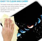 Starry Moon Mouse Pad Personalized Moon Phase Design Computer Laptop Non-Slip Rubber Mousepad 9.5x7.9 Inch