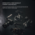 Tilta Xeno Top Handle for Filmmakers & Cameras- Black | Aluminum Alloy and Silicone Build | 1/4″-20 Threads w/Locating Points | Safety Release Pin | Comfortable Handling (1/4"-20 w/Locating Pins)