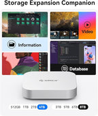 ORICO MiniMate Pro 4TB External SSD Compatibility with Mac mini M4, 40Gbps High Speed Trasmission, Portable Solid State Drive, M4Pro (4TB)