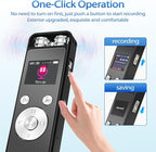 128GB Digital Voice Recorder with Playback - Voice Activated Recorders for Lectures/Meetings/Interviews, 9300Hours Audio Recorder Device, Dictaphone Tape Recorder Portable Mini with USB and Mp3 Player