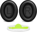 Replacement Earpads Cushions for Bose QuietComfort35&35ii(QC35 II & QC35) Headphones - Professional Positioning Tools Included, Noise-Isolating Memory Foam & Breathable Leather (Black)